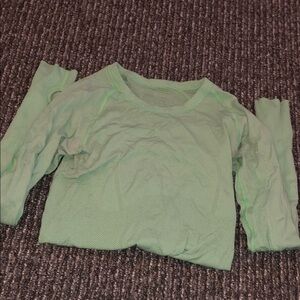 Mint Green lululemon Mesh Long Sleeve Top